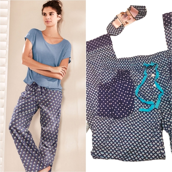 Victoria's Secret Other - Victoria's Secret The Mayfair Tee-Jama NWT 3 Piece Pajama Set Women's Small